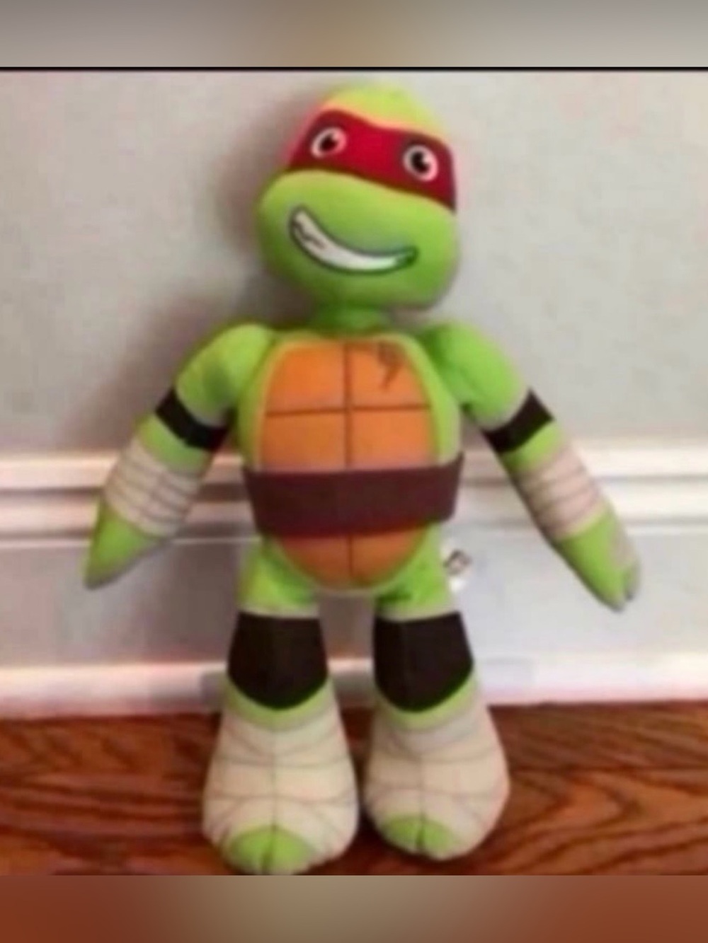 Teenage mutant ninja turtle raphael Plush figure.